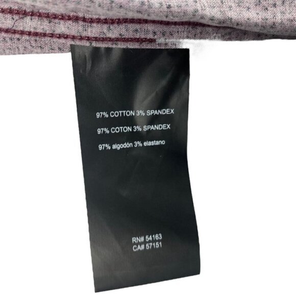 Karl Lagerfeld Paris Purpl Wine Patterned Long Sleeve Button Up Dress Shirt US M - Picture 9 of 10